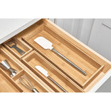 Organizador de cajones de bambú 6" x 15" x 2"