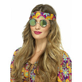 Gafas estilo hippie con cristales de espejo verdes y azules