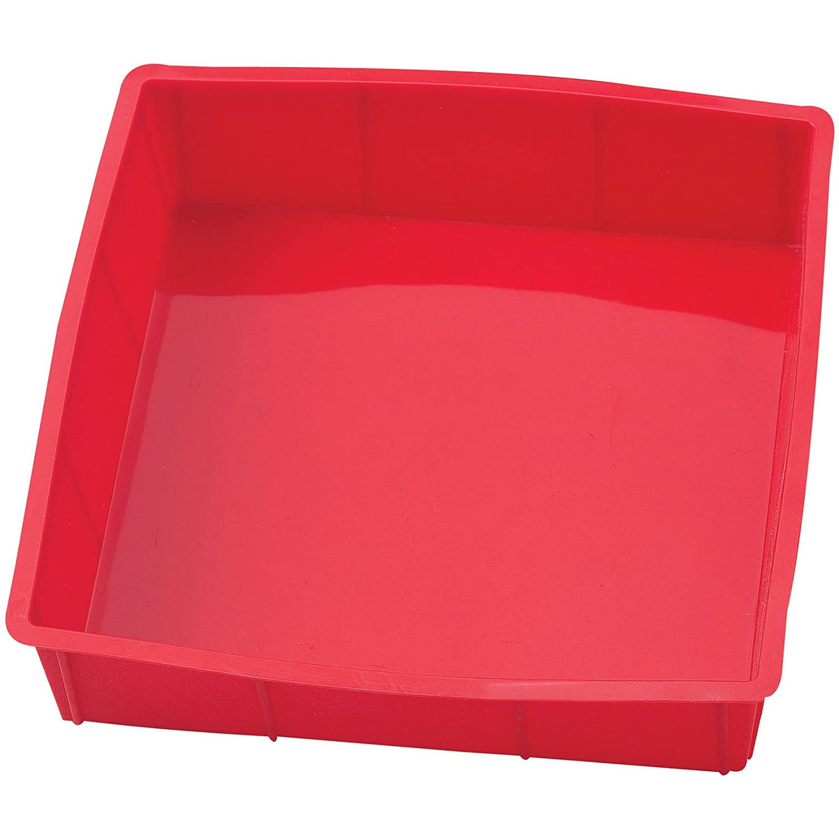 Molde cuadrado para pasteles de 9" de silicona antiadherente de grado europeo rojo