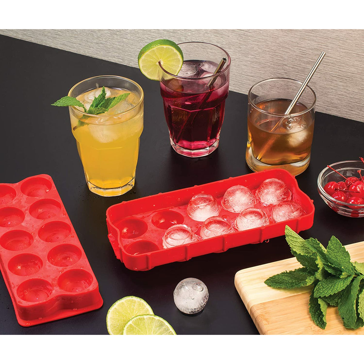 Bandeja de silicona para bolas de hielo Cannonball