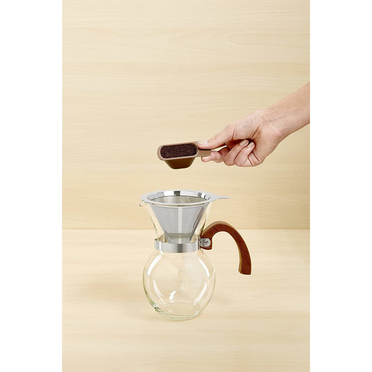 Cafetera de goteo transparente