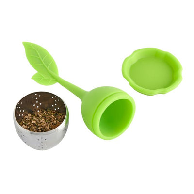 Infusor de té de silicona con forma de hoja