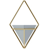 EXPOSITOR DE PARED TRIGG PEQUEÑO GRIS/LATÓN JUEGO DE 2