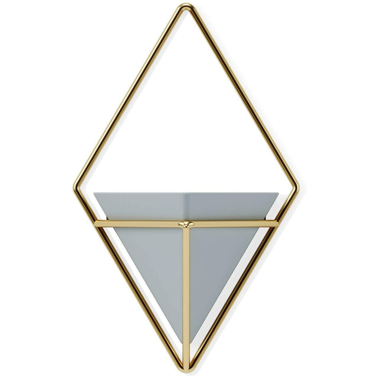 EXPOSITOR DE PARED TRIGG PEQUEÑO GRIS/LATÓN JUEGO DE 2