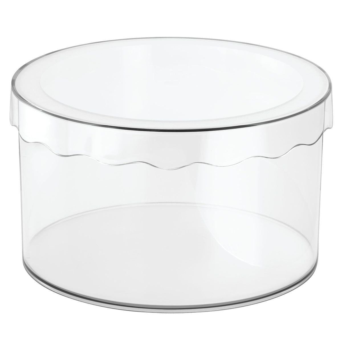 10" Caja redonda transparente