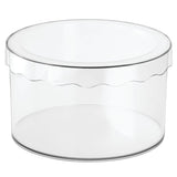 10" Caja redonda transparente