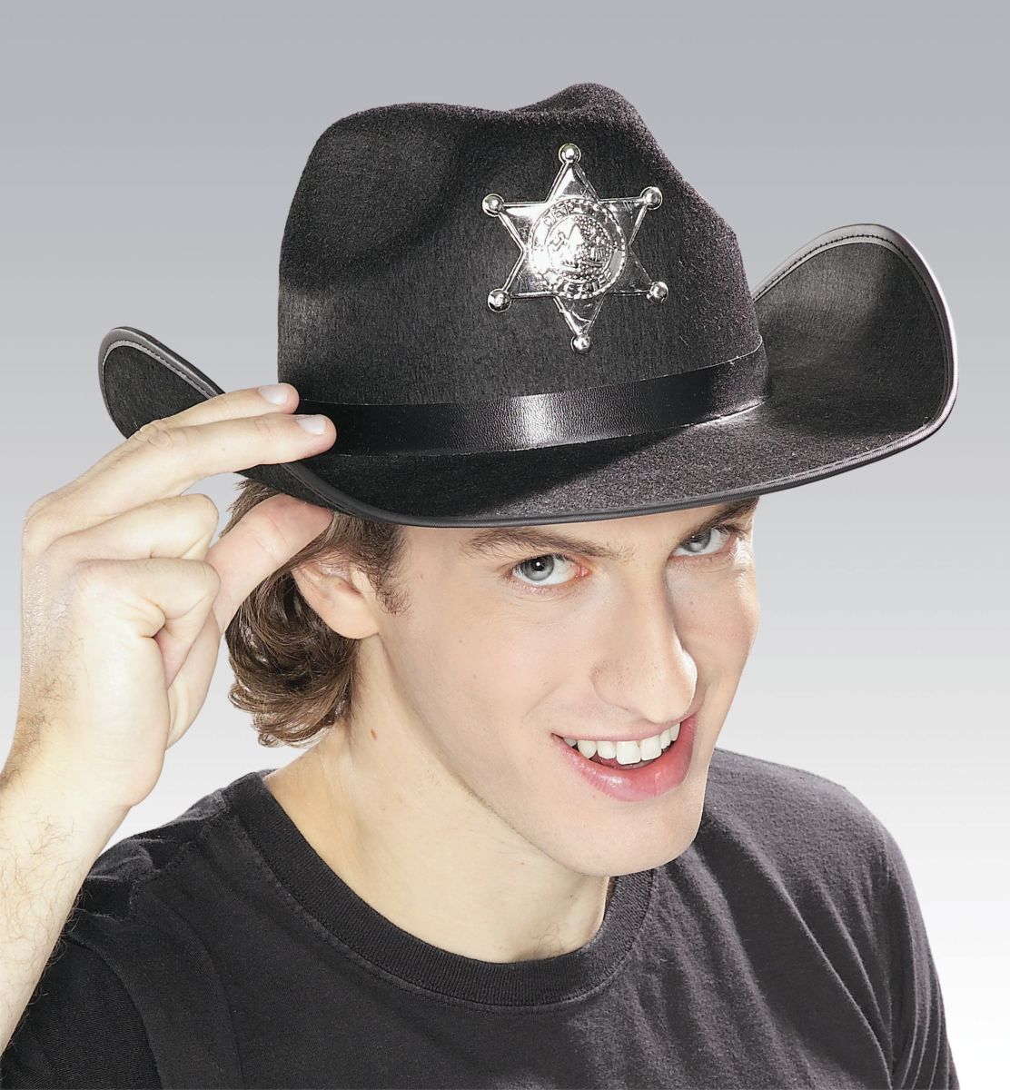 Sombrero de sheriff con estrella