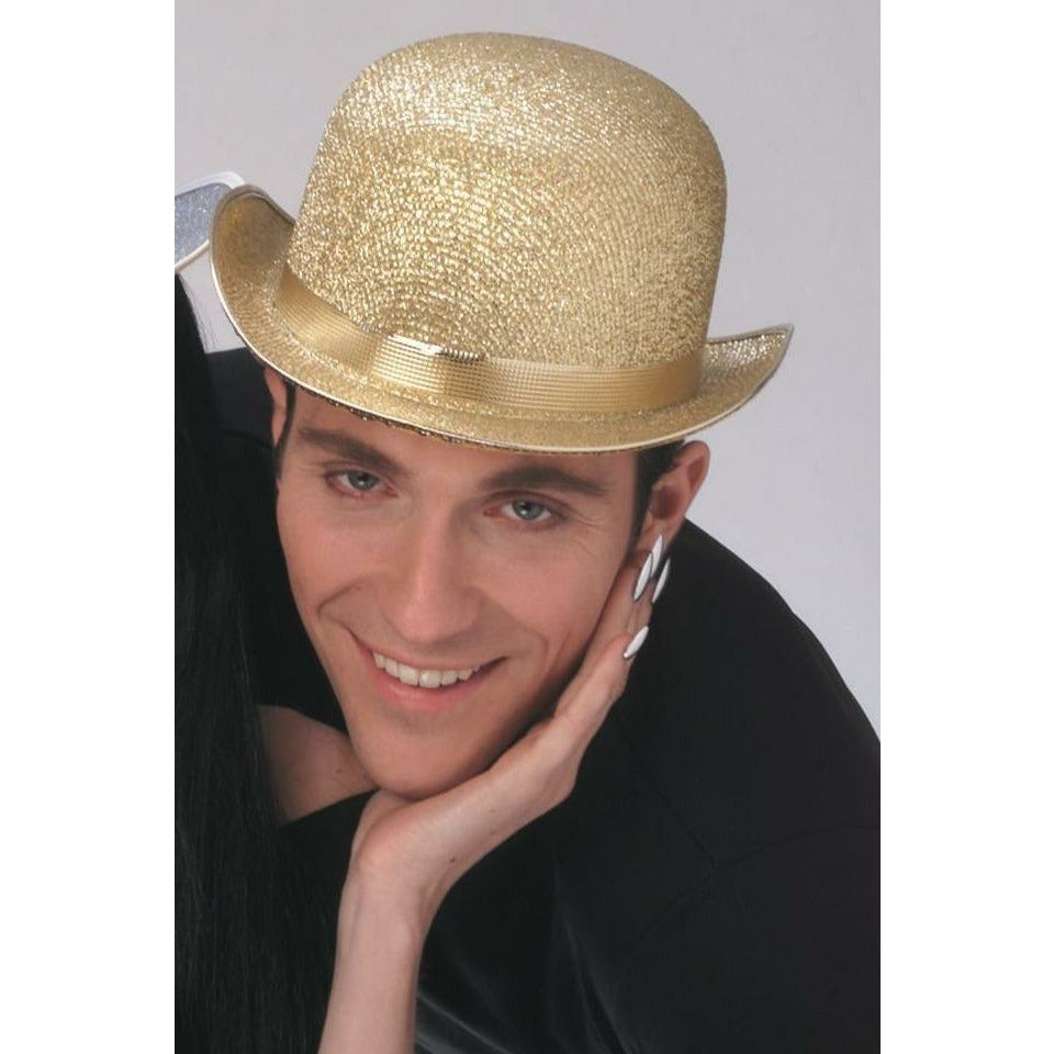 Lame derby hat Gold