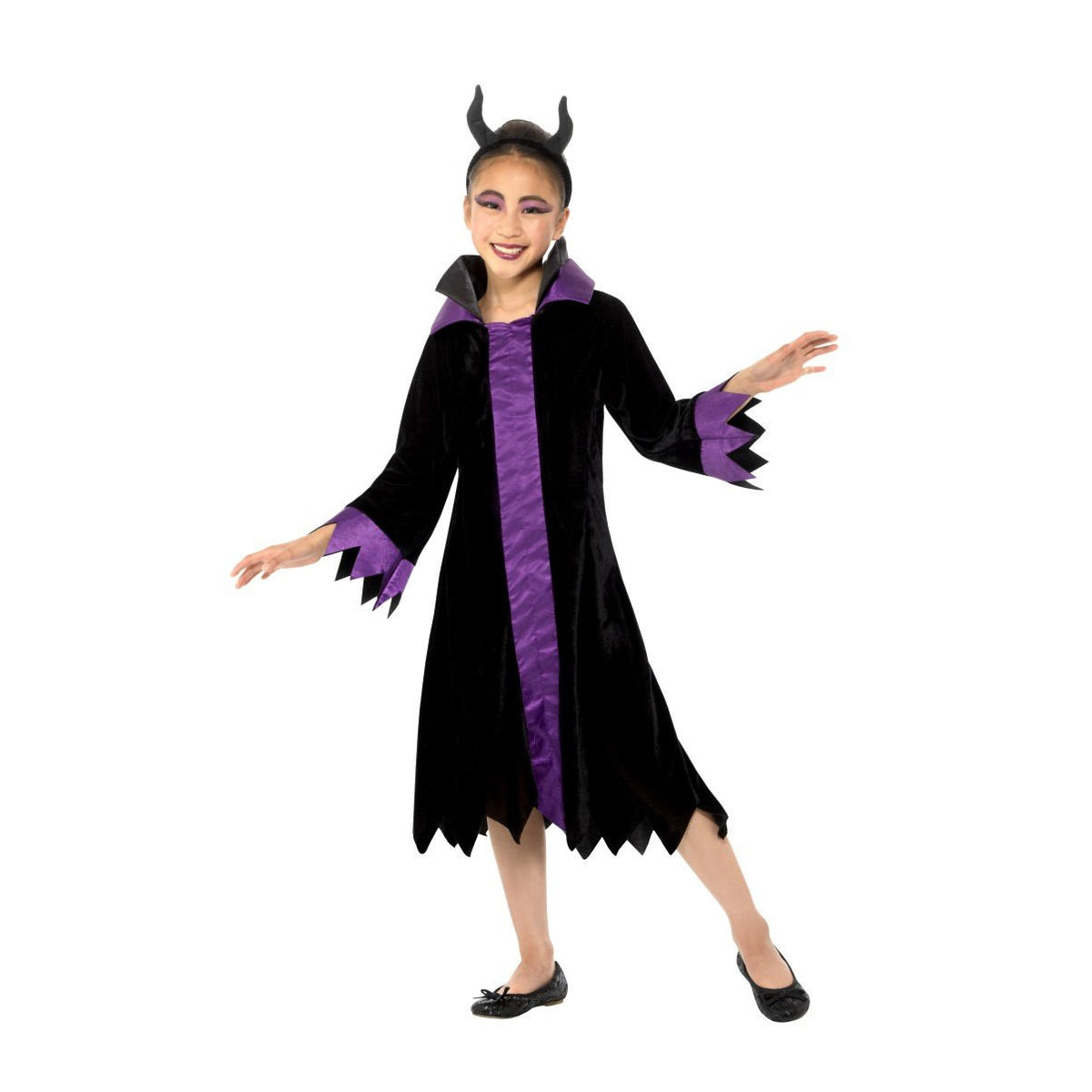 Disfraz de reina malvada negro y morado
