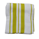 Juego de 3 paños de cocina 100% algodón verde/blanco