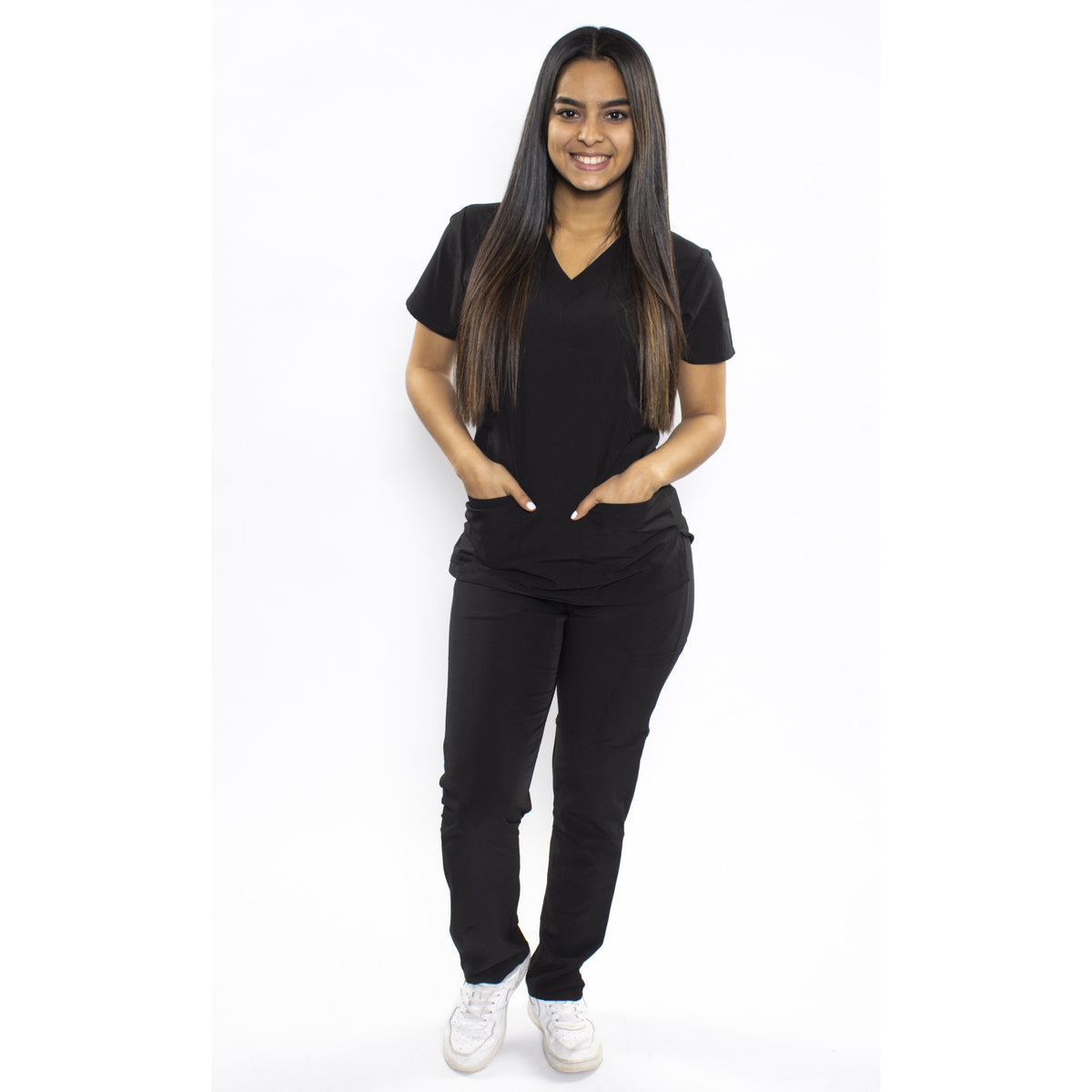 UNIFORME STRECH NEGRO MODELO JOGGER (CORTE AJUSTADO)
