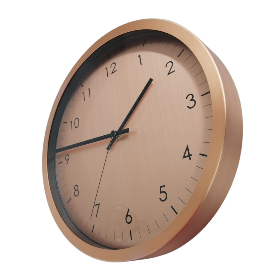Reloj de pared de cobre de 31 cm