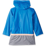 Blue rain jacket trucks