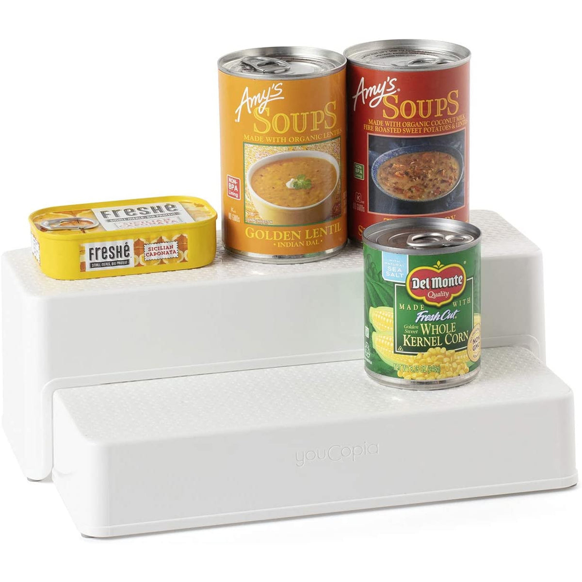 Organizador de latas de 2 estantes