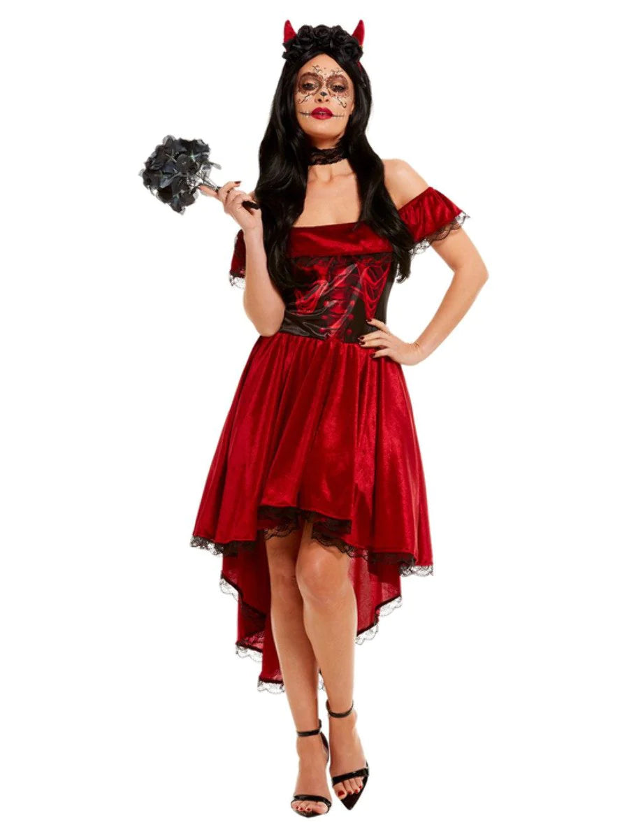 Disfraz de Diabla del Día de Muertos para Mujer