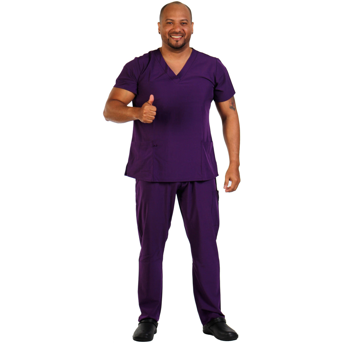 UNIFORME STRECH MORADO LOTO MODELO JOGGER (SLIM FIT) 2