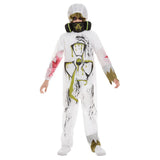 Disfraz de traje de riesgo biológico blanco