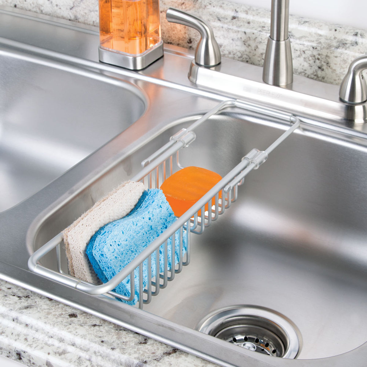 Aluminum over-the-sink caddy 4.2" x 2.6" x 13.2"