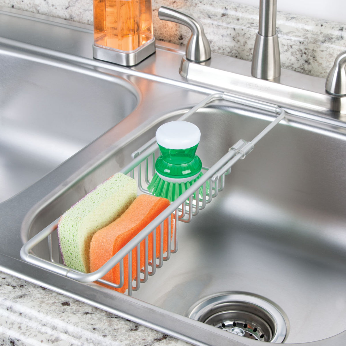 Aluminum over-the-sink caddy 4.2" x 2.6" x 13.2"