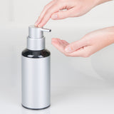 Dispensador de jabón de aluminio Metro - Redondo 25,4 cm x 9,1 cm x 7,1 cm