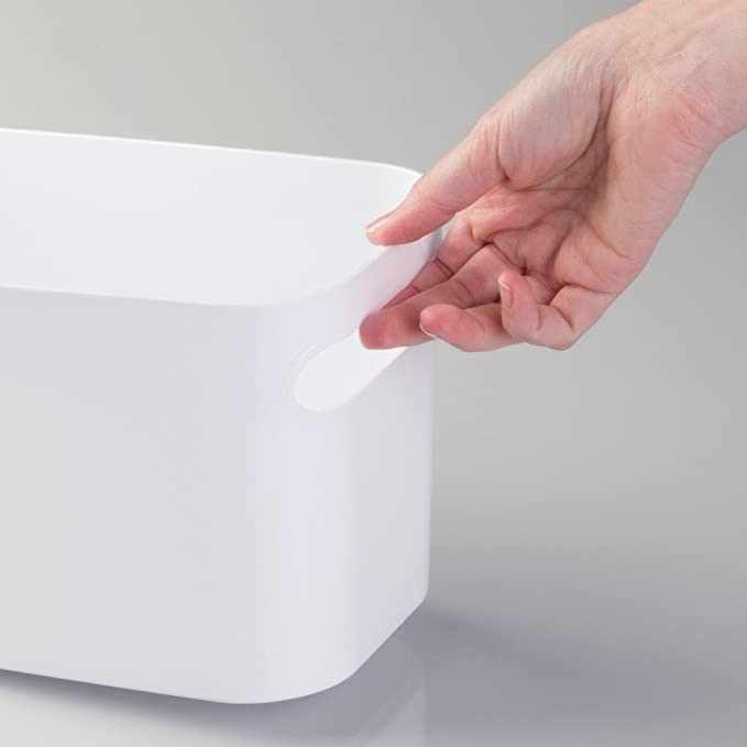 UNA Papelera 10x6x6 blanca
