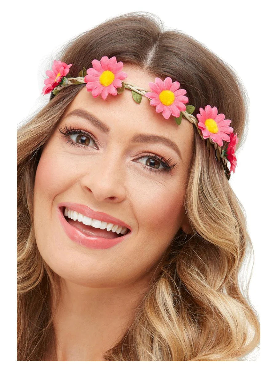 Diadema hawaiana / hippie con margaritas, surtido