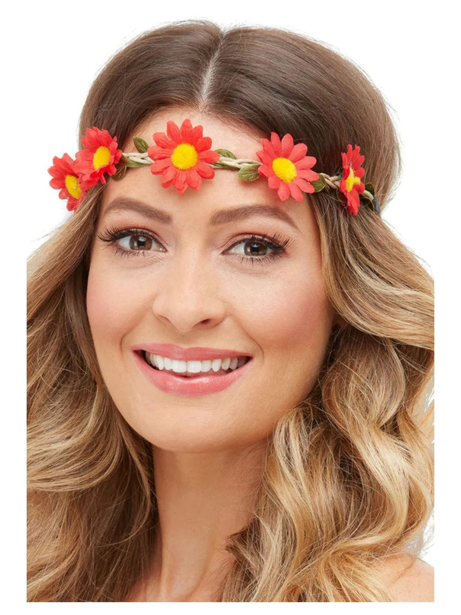 Diadema hawaiana / hippie con margaritas, surtido