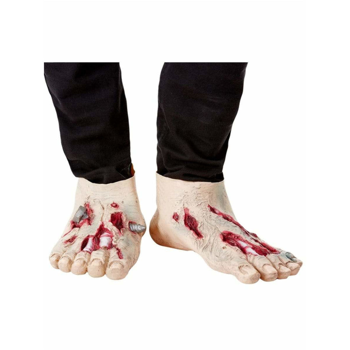 Cubrecalzado de látex de zombi, color beis