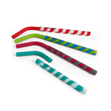 Juego de 4 pajitas reutilizables de silicona