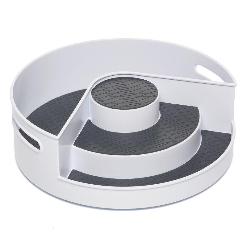 Tocadiscos blanco con forro gris
