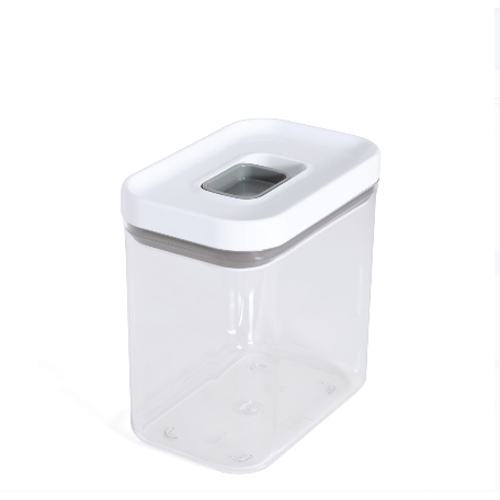 Juego de 3 recipientes rectangulares transparentes para almacenamiento