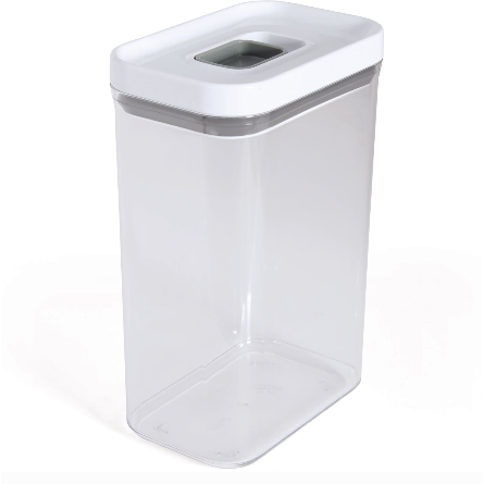 Juego de 3 recipientes rectangulares transparentes para almacenamiento