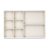 Joyero organizador de 8 compartimentos, color blanco