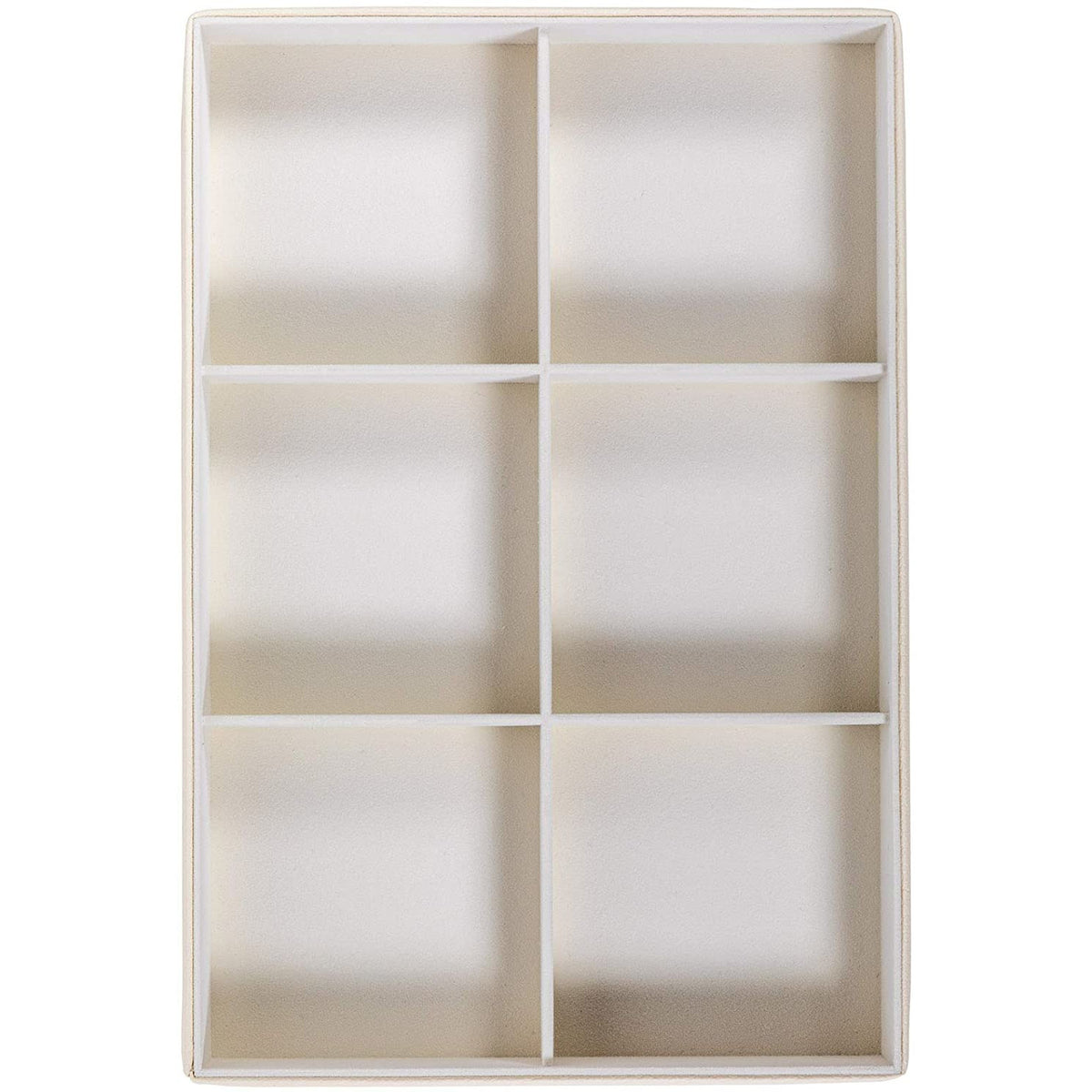 Bandeja Organizadora de Joyas de 6 Compartimentos Blanca