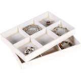 Bandeja Organizadora de Joyas de 6 Compartimentos Blanca