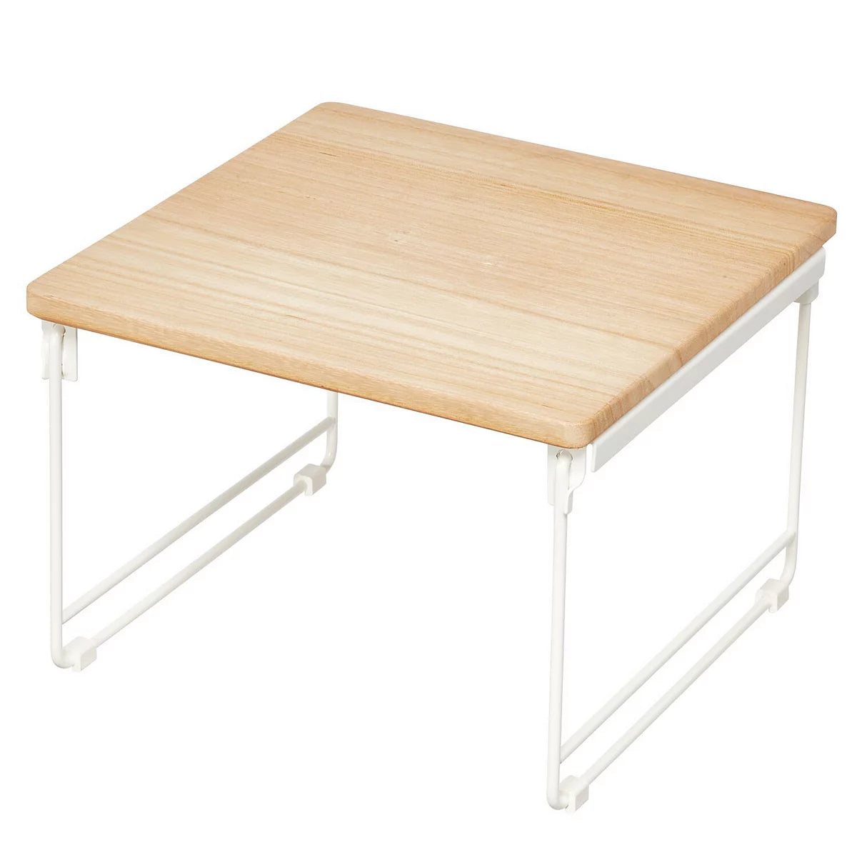 Wire & Paulownia Wood Riser Coconut/Natural