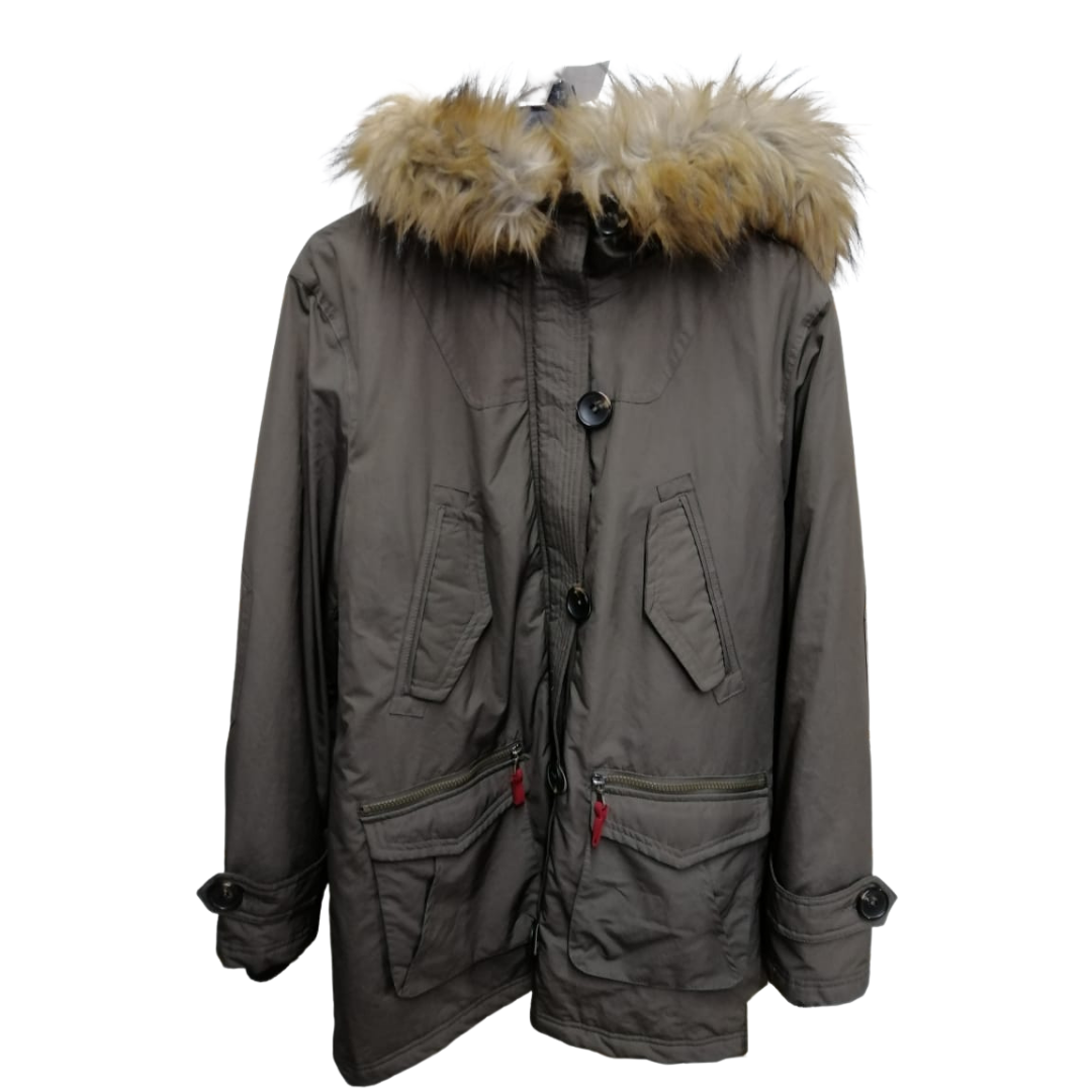 Chaqueta de invierno verde oliva para mujer