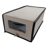 Caja para zapatos con apertura frontal