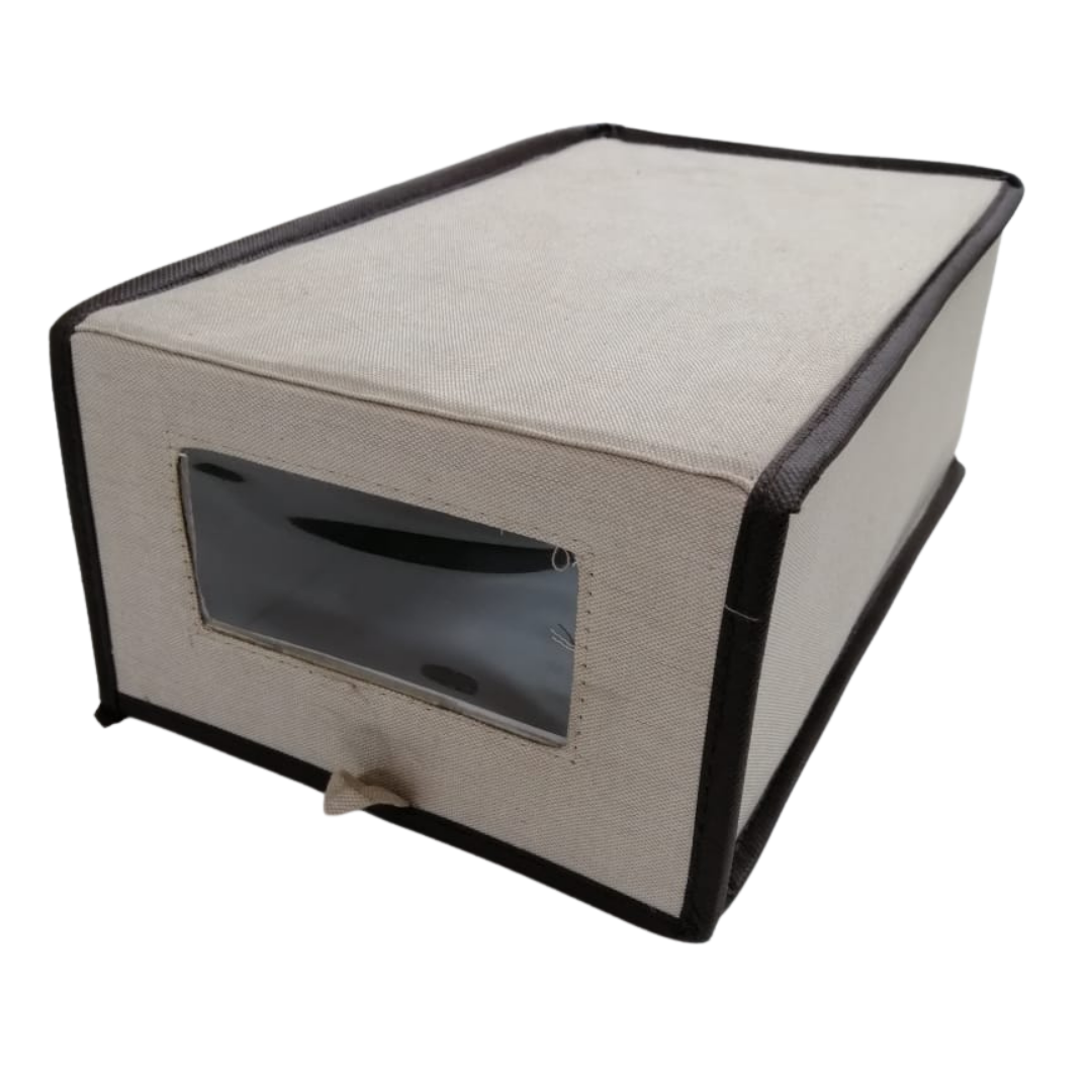 Caja para zapatos con apertura frontal