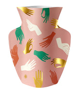 Florero de Papel Hamsa Rosa