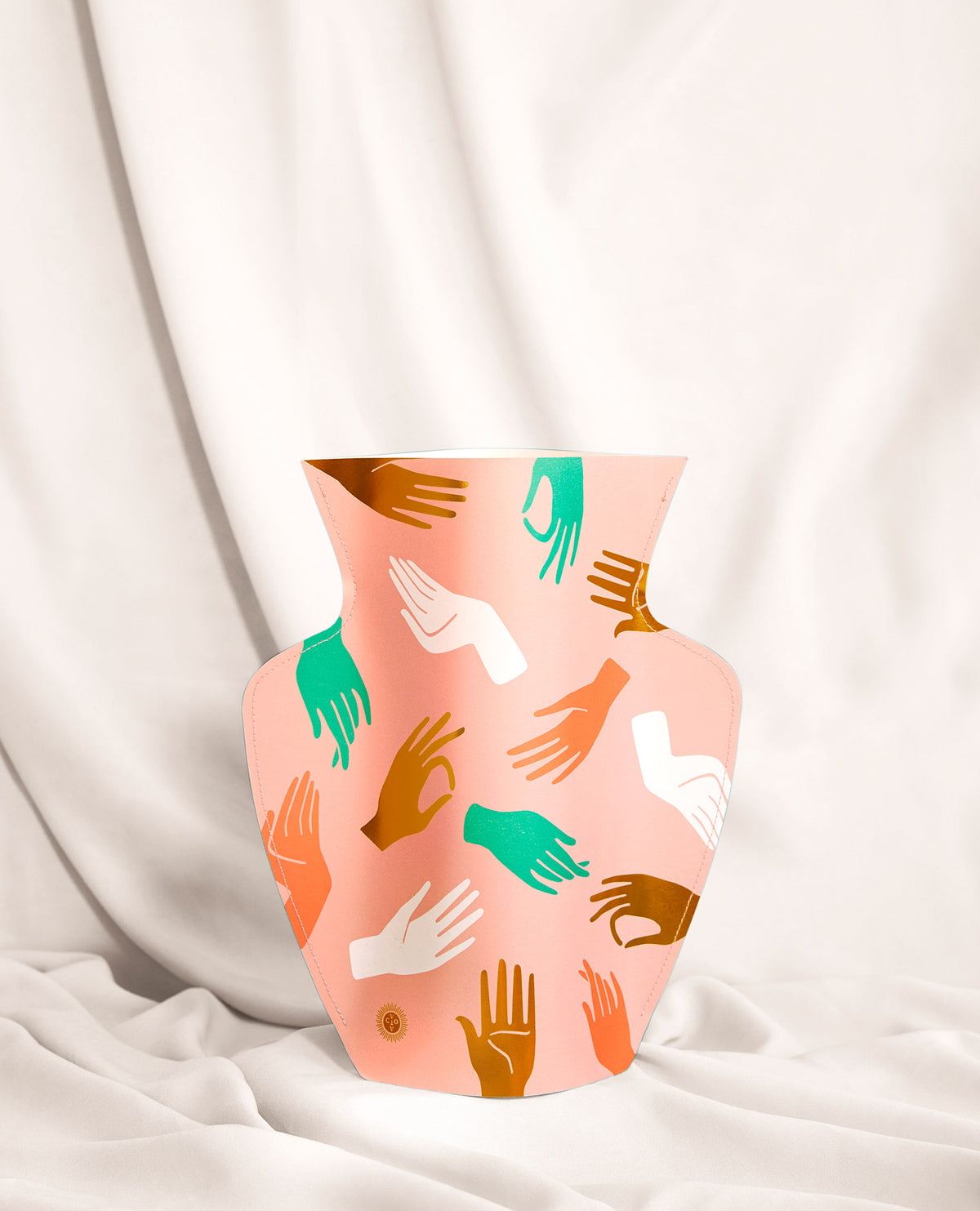 Florero de Papel Hamsa Rosa