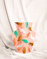 Florero de Papel Hamsa Rosa
