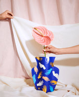 Jarrón de papel Hamsa azul