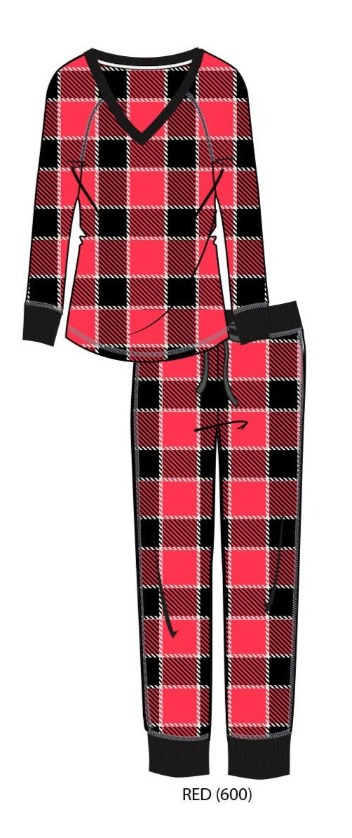 Pijama de chimenea set rojo