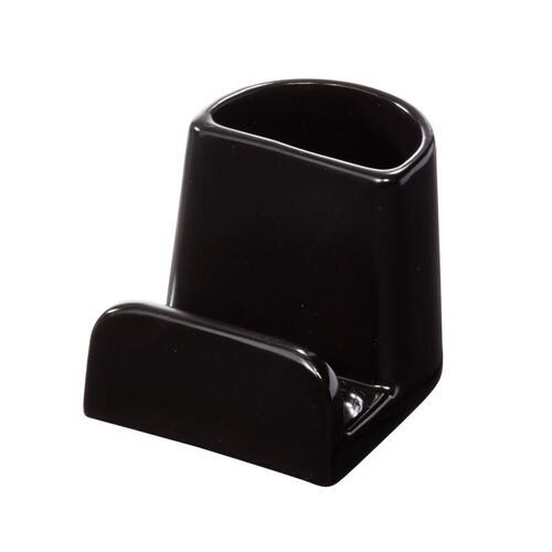 Soporte de esponja/cepillo de cocina ecológico negro mate