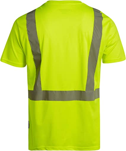 Camiseta de seguridad de manga corta Clase 2 amarilla