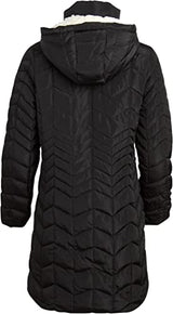 Chaqueta Acolchada de Peso Medio Color Negro