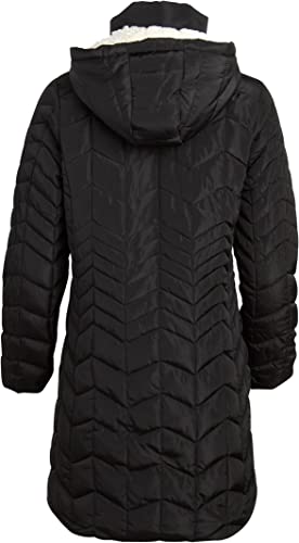 Chaqueta Acolchada de Peso Medio Color Negro