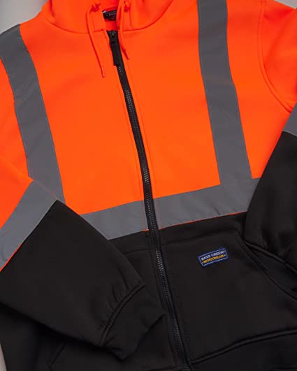 Sudadera con capucha de seguridad Clase 3 naranja neón