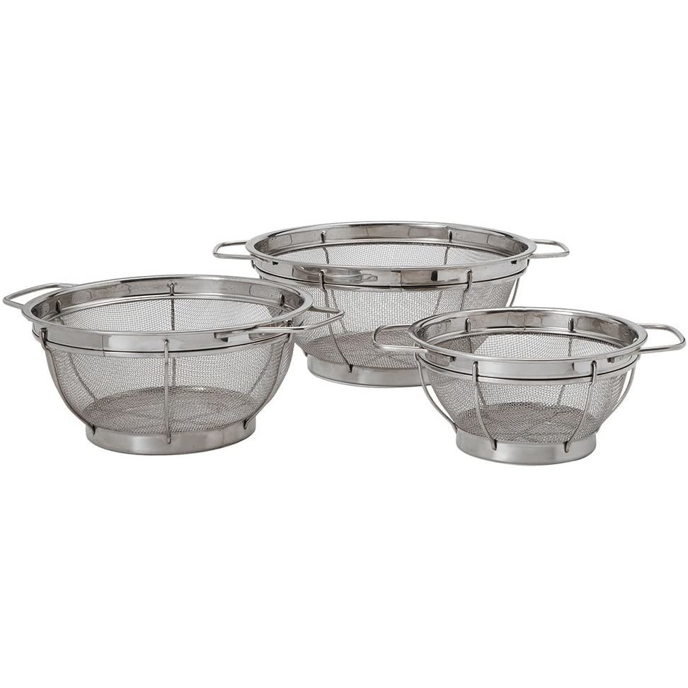 COLADOR JUEGO DE 3 PIEZAS ACERO INOXIDABLE